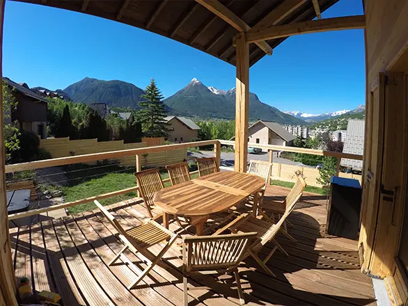 Relaxing in the chalet